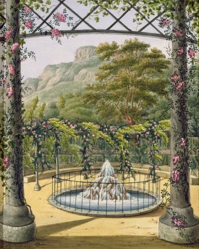The Trellised Gardens at the Villa Gallo, 1824 by Marianne DEsterhazy